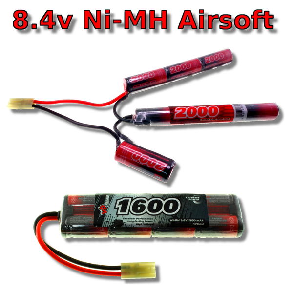 Wide Range of Airsoft Ni-MH Batteries with custom connectors