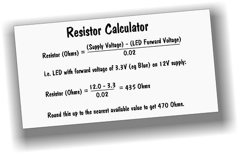 how to calculate resistors for LEDs