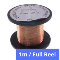 40awg (0.08mm) Super-Fine Solderable Enamelled Copper Connecting Wire - 1M/1100M