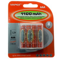 1.2V 1100mAh AAA NiMH Pack of 4 Batteries Vapex
